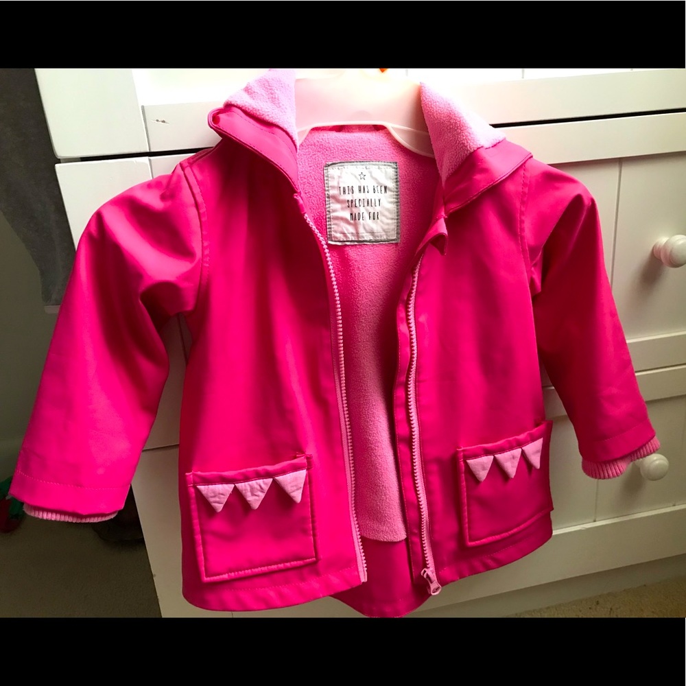 Rain jacket with fleece lining 12-18 months Girls
